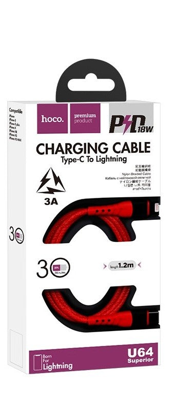 Type-C to Lightning 3A 18W nylon braid