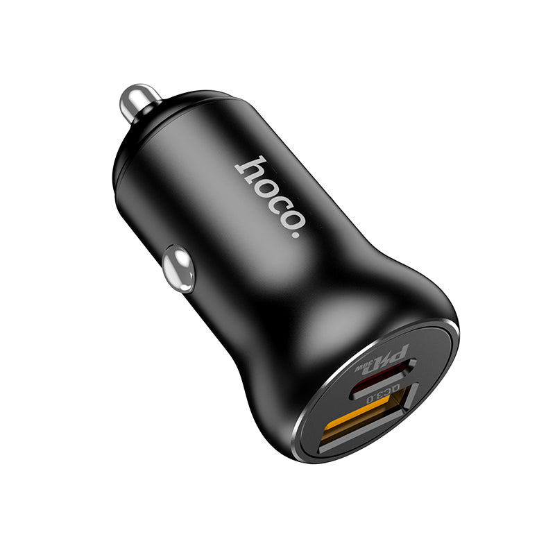 12V Car charger Type-C 30W and USB 30W
