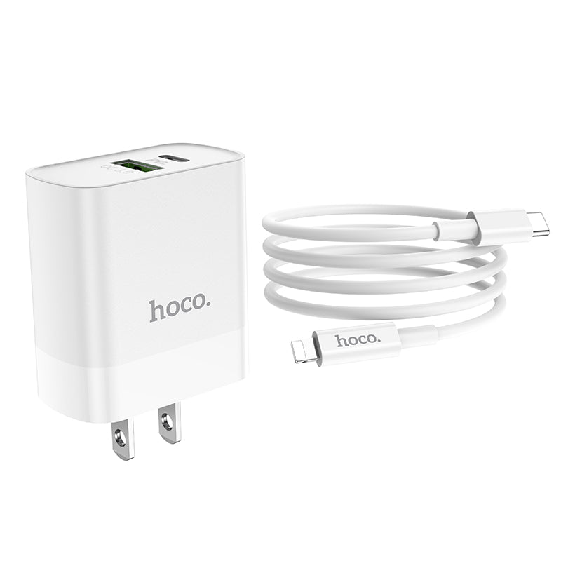 Fast Wall Charger 20W set with Type-C to Lightning