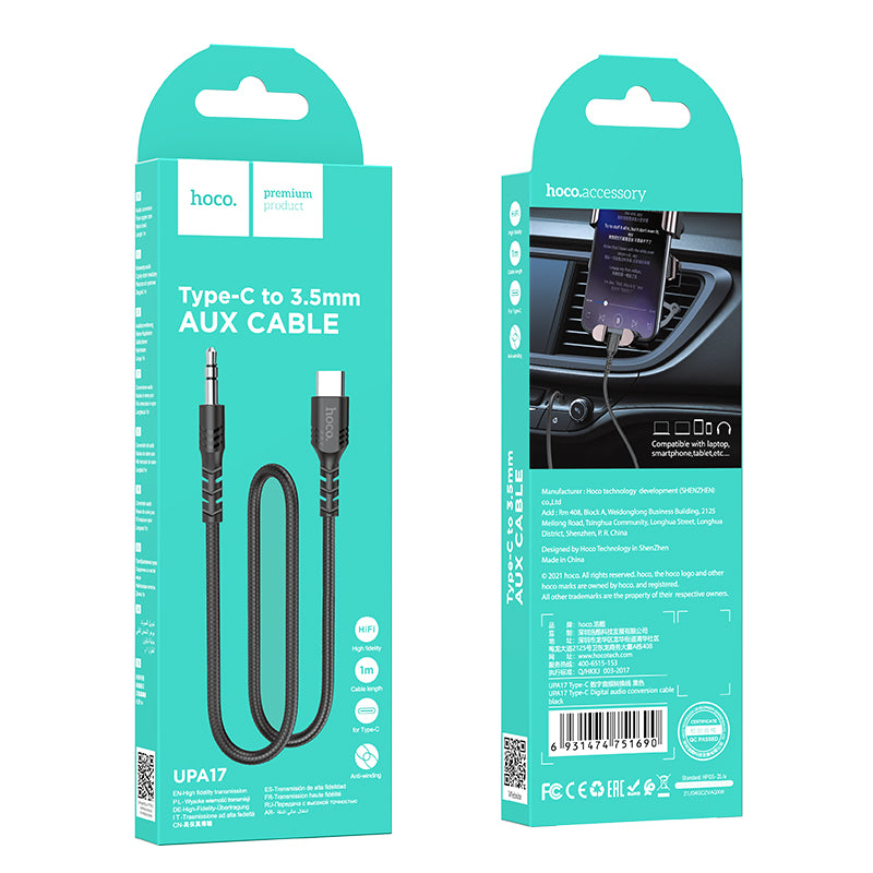 Cable Type-C to 3.5mm audio AUX